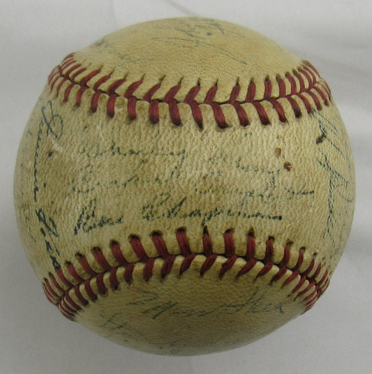 Jimmie Foxx Chuck Klein Johnny Antonelli +22 1945 Phillies Team Signed Auto Baseball PSA/DNA LOA W08112