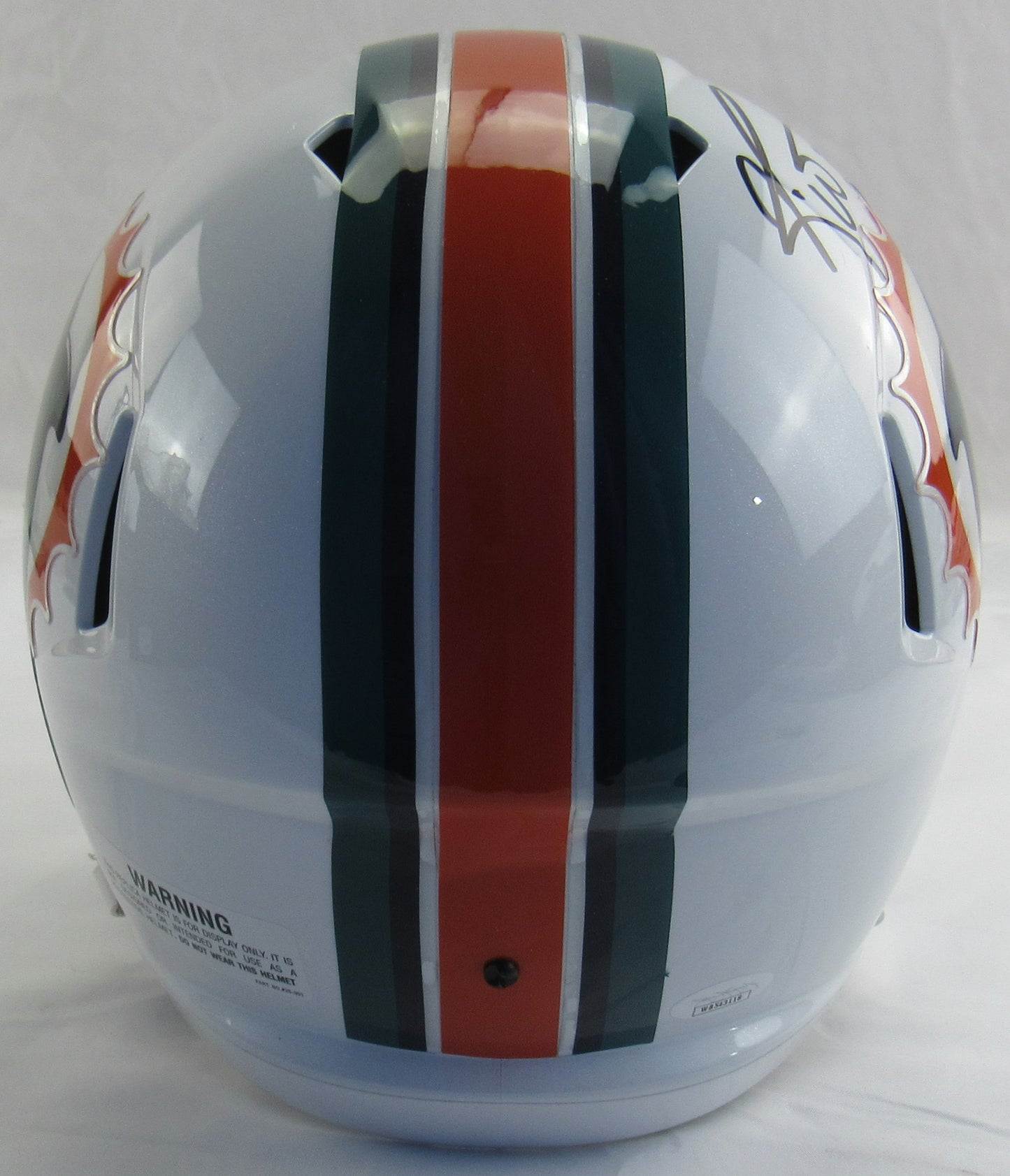 Ricky Williams Signed Auto Autograph Riddell Throwback Dolphins Helmet Replica w/ Smoke Insc JSA COA