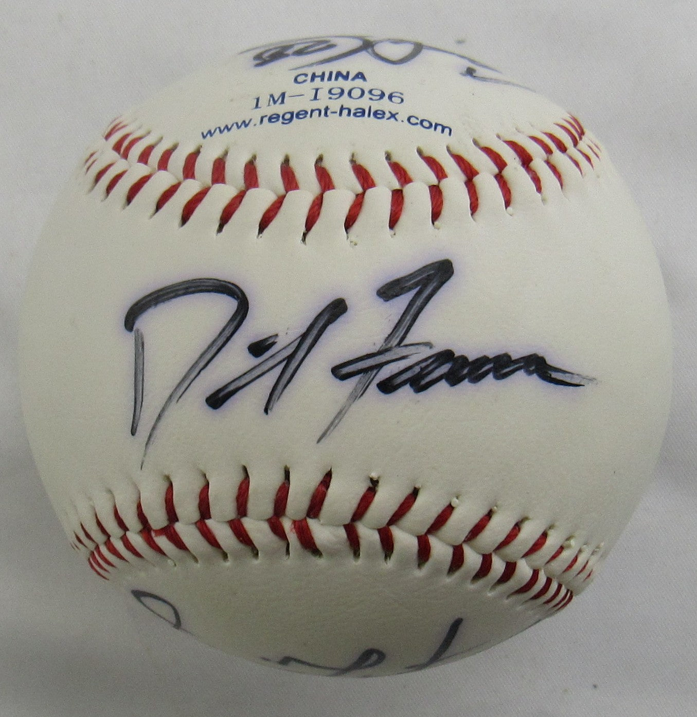 David Freese Colby Rasmus Dennis Martinez Signed Auto Baseball B171