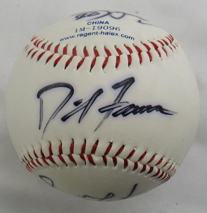 David Freese Colby Rasmus Dennis Martinez Signed Auto Baseball B171