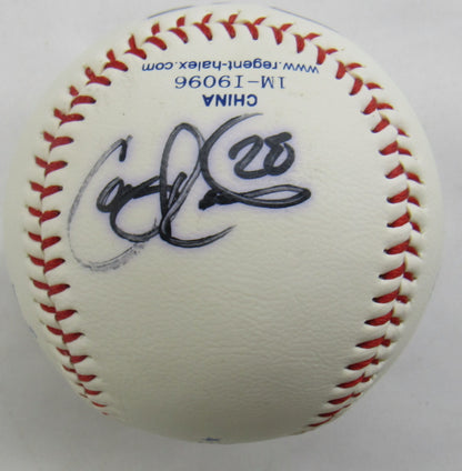 David Freese Colby Rasmus Dennis Martinez Signed Auto Baseball B171