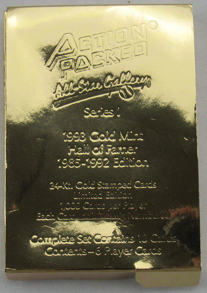 1993 Action Packed All Star Gallery Gold 24kt Mint Factory 1 Pack - Billy Williams, Lou Brock, Willie Stargell