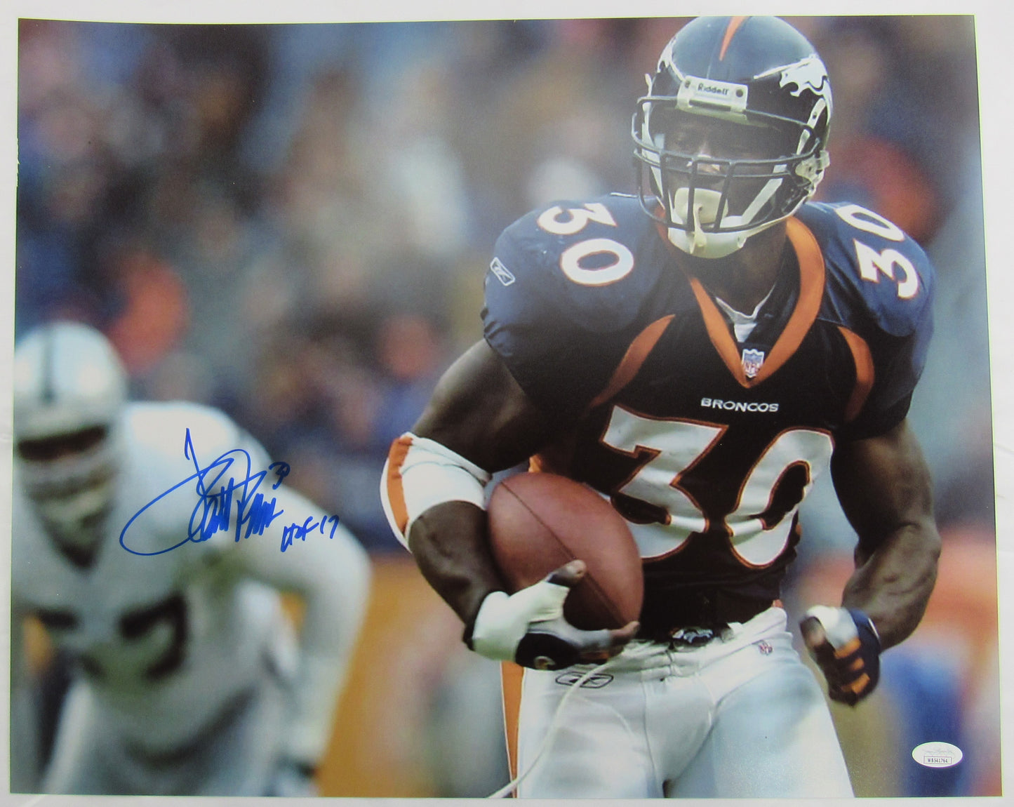 Terrell Davis Signed Auto Autograph 16x20 Photo w/ HOF Insc JSA COA WB541764