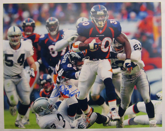 Terrell Davis Signed Auto Autograph 16x20 Photo w/ HOF Insc JSA COA IX