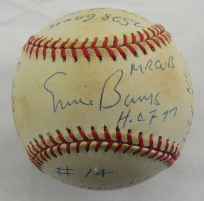 Ernie Banks Auto Autograph Rawlings Stats  Inscriptions Baseball Reggie Jackson Authentication