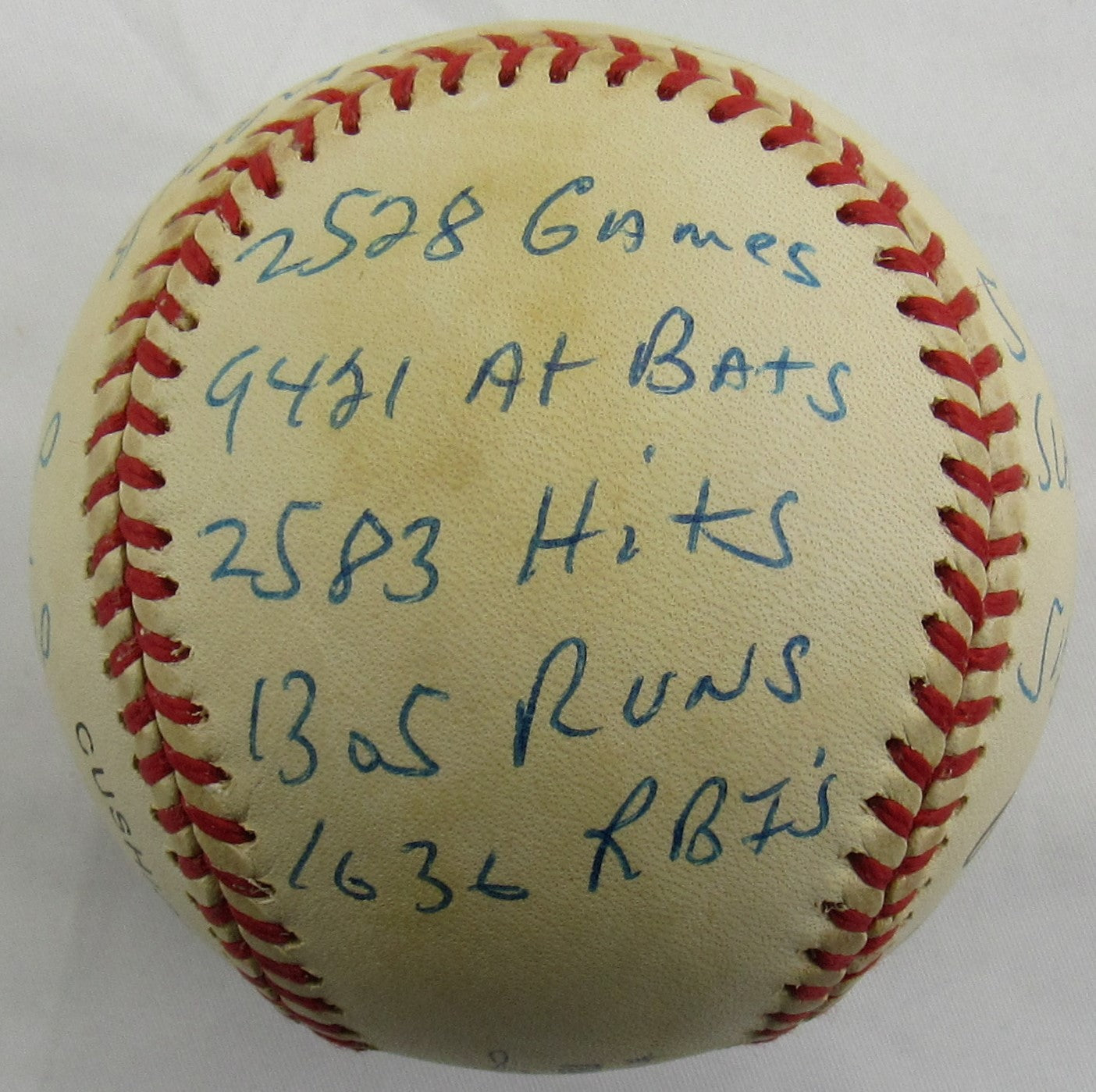 Ernie Banks Auto Autograph Rawlings Stats  Inscriptions Baseball Reggie Jackson Authentication