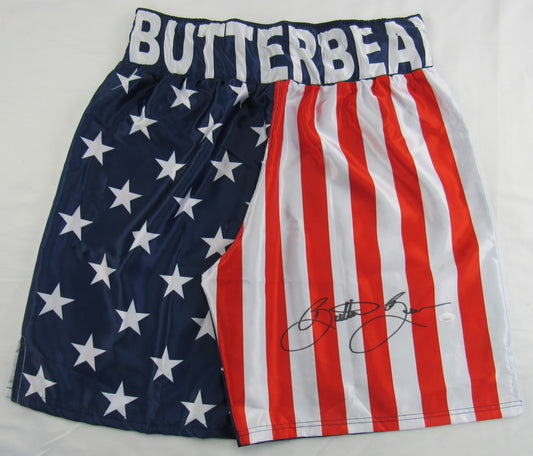 Eric Esch Signed Auto Autograph Butterbean Boxing Shorts JSA COA