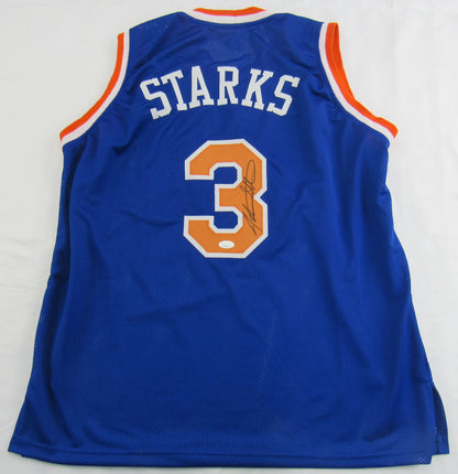 John Starks Signed Auto Autograph Knicks Jersey JSA COA