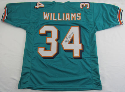 Ricky Williams Signed Auto Autograph Throwback Dolphins Jersey JSA COA