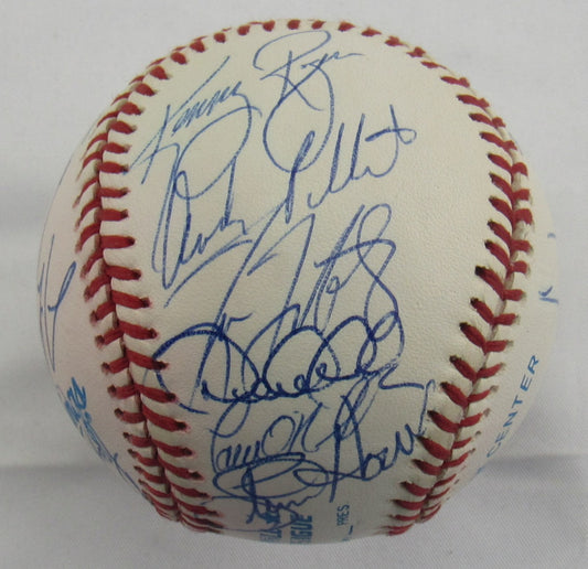 1996 World Series Yankees Derek Jeter +More Signed Auto Rawlings Baseball JSA LOA ZZ35548