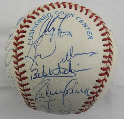 1996 World Series Yankees Derek Jeter +More Signed Auto Rawlings Baseball JSA LOA ZZ35548