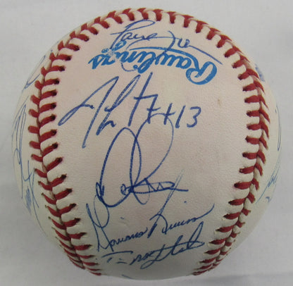 1996 World Series Yankees Derek Jeter +More Signed Auto Rawlings Baseball JSA LOA ZZ35548