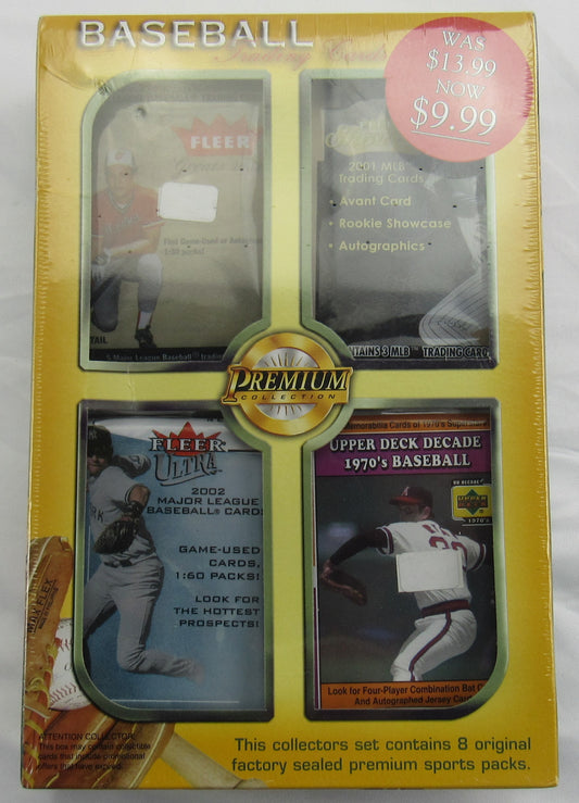 Premium Collection Baseball Card Box - 8 Factory Sealed Packs