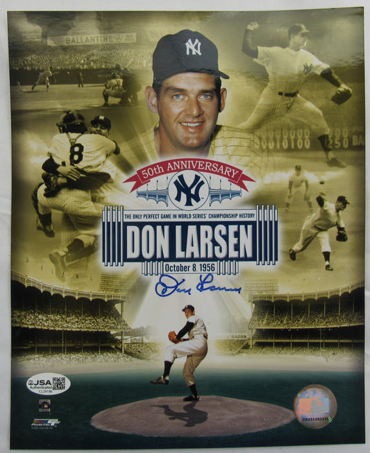 Don Larsen Signed 8x10 Photo JSA CL29186