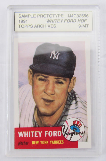 1991 Sample Prototype Topps Whitey Ford Encapsulated Baseball Card 9-MT