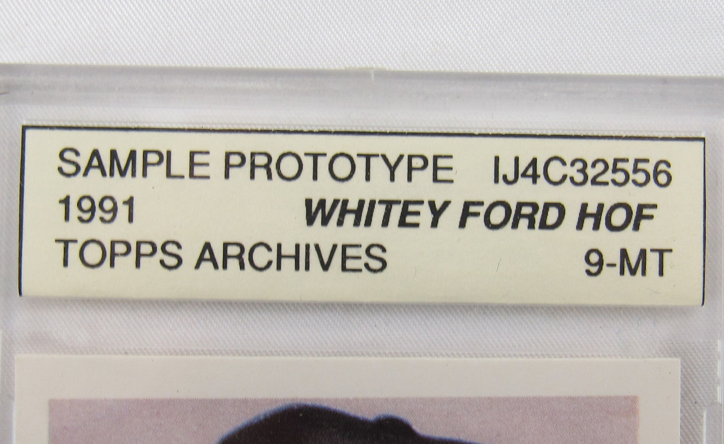 1991 Sample Prototype Topps Whitey Ford Encapsulated Baseball Card 9-MT