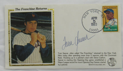 Tom Seaver Signed 4x9 Auto Autograph Envelope JSA AX04777