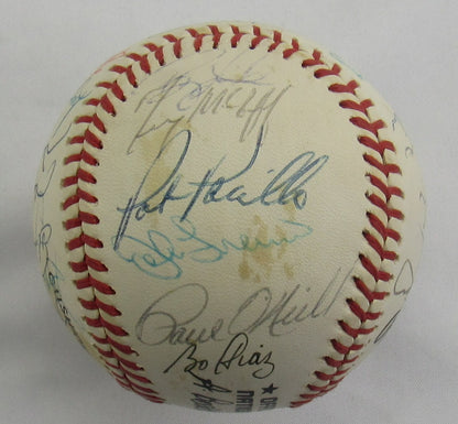 1987 Cincinnati Reds Team Signed Auto Rawlings Baseball B151