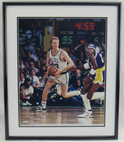 Larry Bird Signed Auto Autograph Framed 16x20 Photo Upper Deck COA