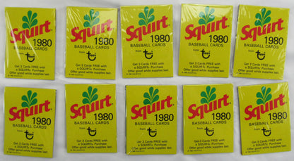 Squirt 1980 Baseball Card Lot - 10 Total Packs III