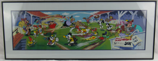 Walter Lantz Signed Framed 12x39 Woody Woodpecker Cartoon Animation Cel