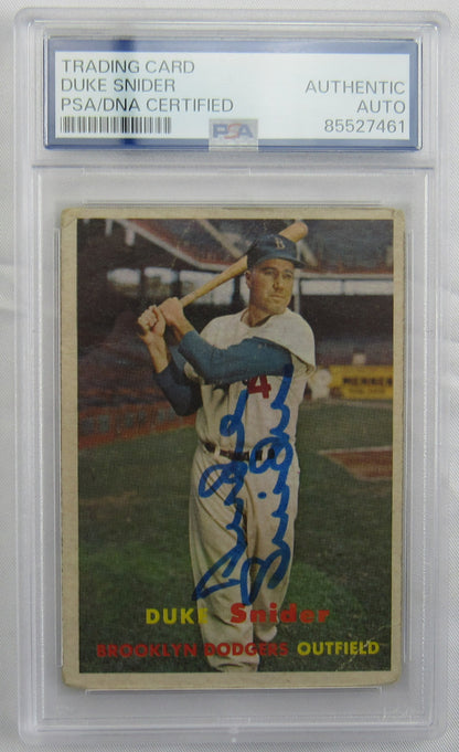 Duke Snider Signed Encapsulated Topps Baseball Card PSA/DNA