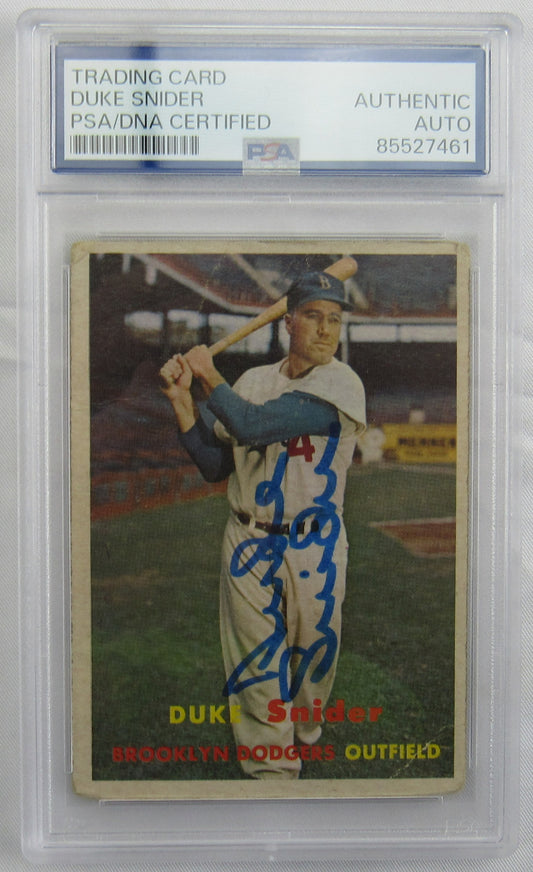 Duke Snider Signed Encapsulated Topps Baseball Card PSA/DNA