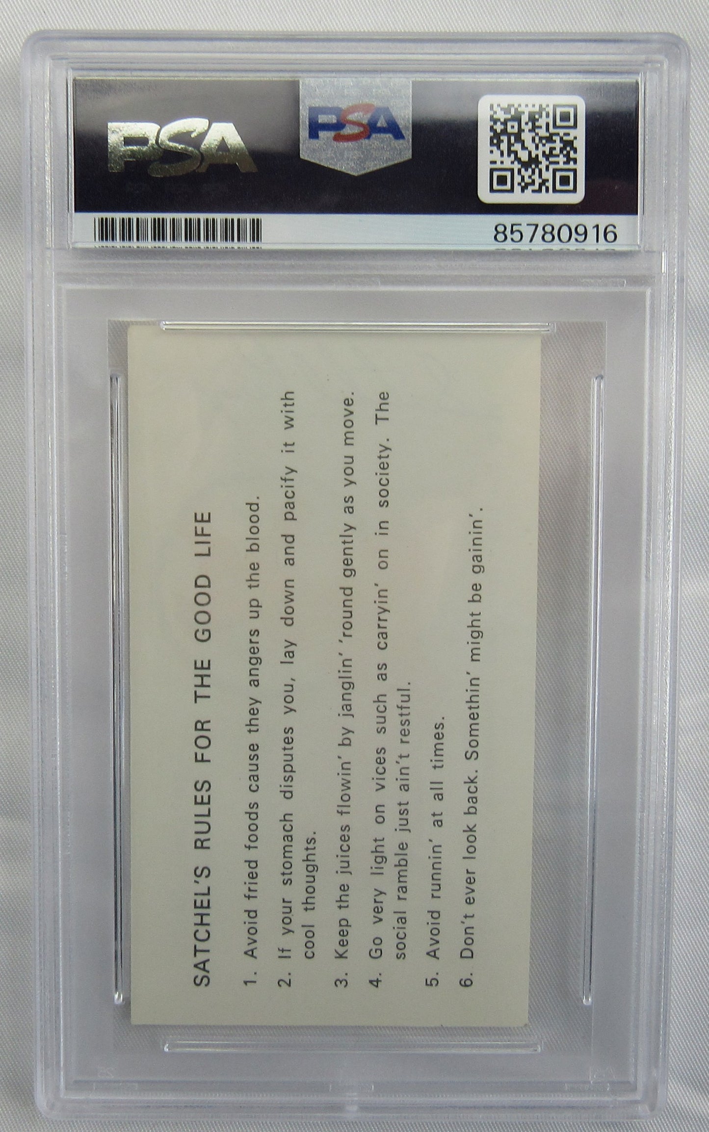 Satchel Paige Signed Auto PSA/DNA Encapsulated Business Card