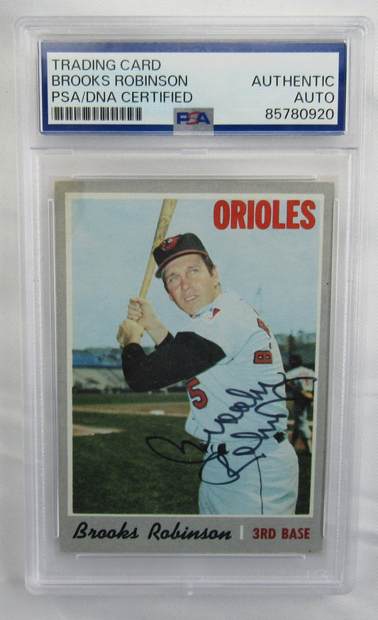 1970 Topps Brooks Robinson Signed Auto PSA/DNA Encapsulated Baseball Card