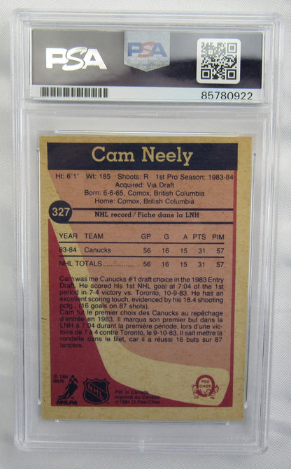 1984 O-Pee-Chee Cam Neely Signed Auto PSA/DNA Encapsulated Hockey Card