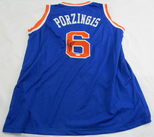 Kristaps Porzingis Signed Auto Knicks Basketball Jersey JSA WP054206