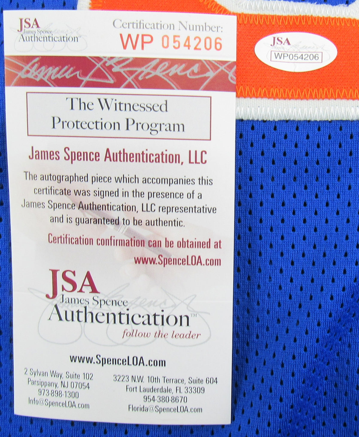 Kristaps Porzingis Signed Auto Knicks Basketball Jersey JSA WP054206