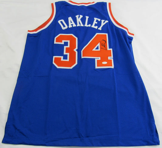 Charles Oakley Signed Auto Knicks Basketball Jersey JSA W441290