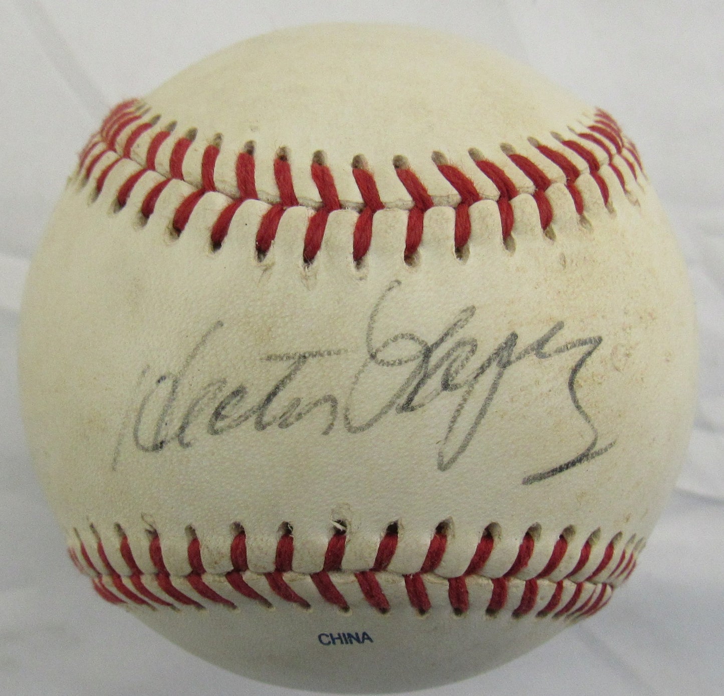 Hector Lopez Signed Auto Rawlings Baseball