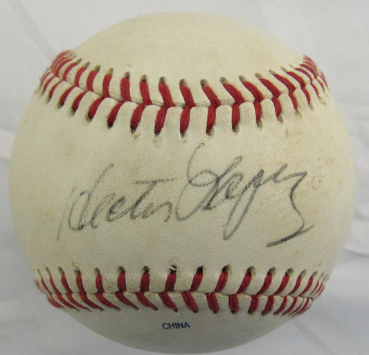 Hector Lopez Signed Auto Rawlings Baseball