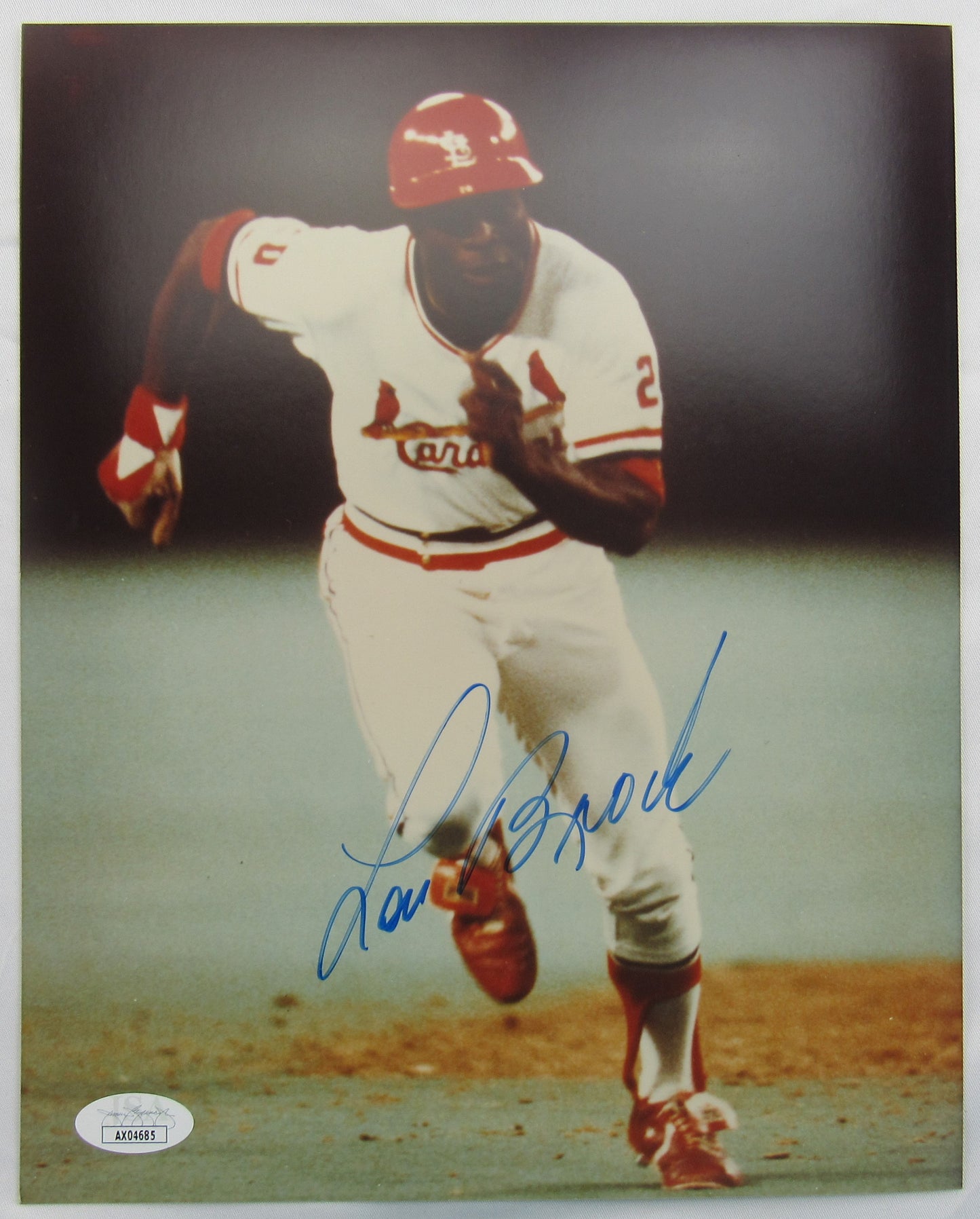 Lou Brock Signed Auto Autograph 8x10 Photo JSA AX04685