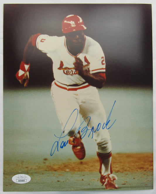 Lou Brock Signed Auto Autograph 8x10 Photo JSA AX04685