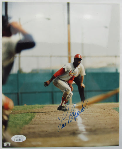 Lou Brock Signed Auto Autograph 8x10 Photo JSA AX04681