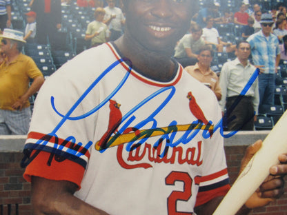 Lou Brock Signed Auto Autograph 8x10 Photo JSA AX04678