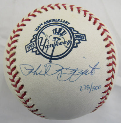 Phil Rizzuto Signed Auto Rawlings Yankees 100th Anniversary Baseball #278/500 Steiner Hologram