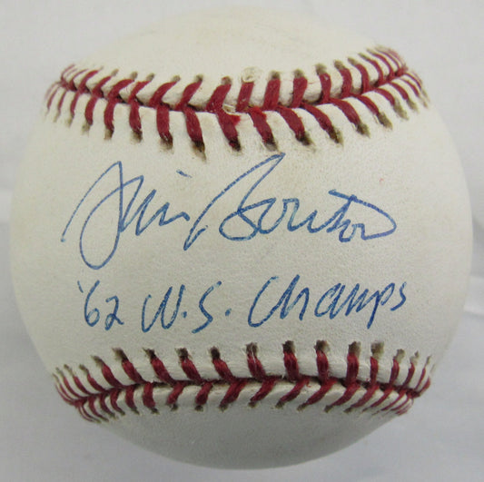 Jim Bouton Signed Auto Rawlings Baseball w/ Insc