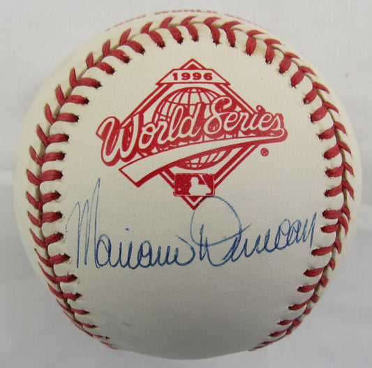 Mariano Duncan Signed Auto 1996 World Series Rawlings Baseball