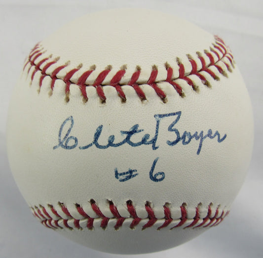 Clete Boyer Signed Auto Rawlings Baseball