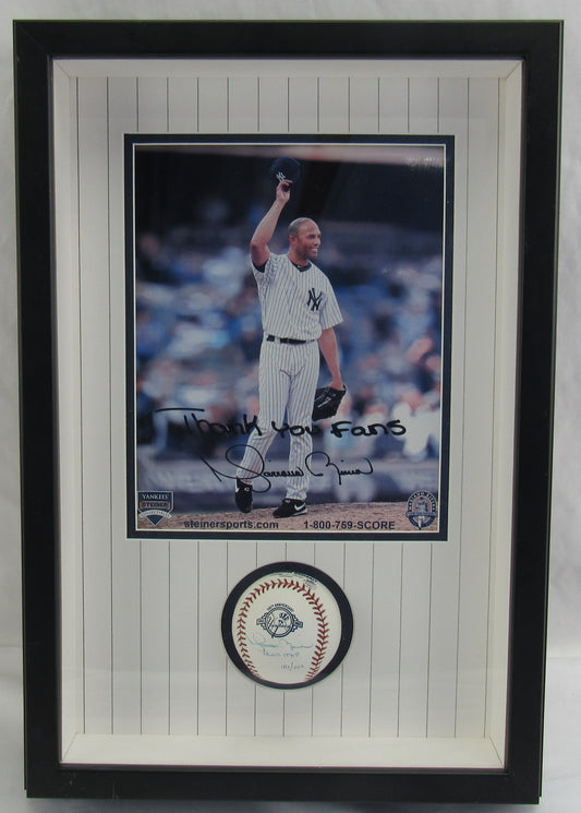 Mariano Rivera Signed Auto Framed 8x10 Photo & Yankees Baseball #181/203 MLB Hologram