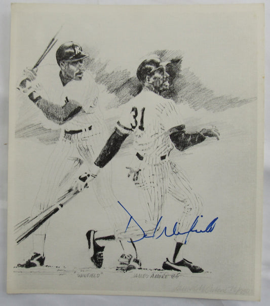 Dave Winfield Signed 9.5x11 Vintage Photo