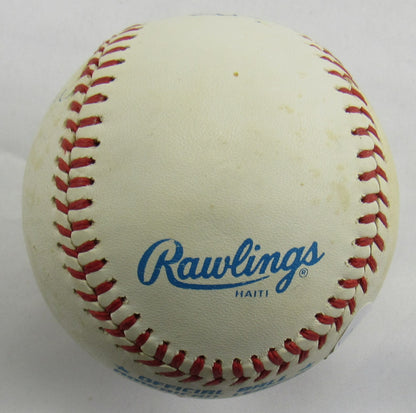 Gene Woodling Hank Bauer Signed Auto Autograph Rawlings Baseball JSA AX04808