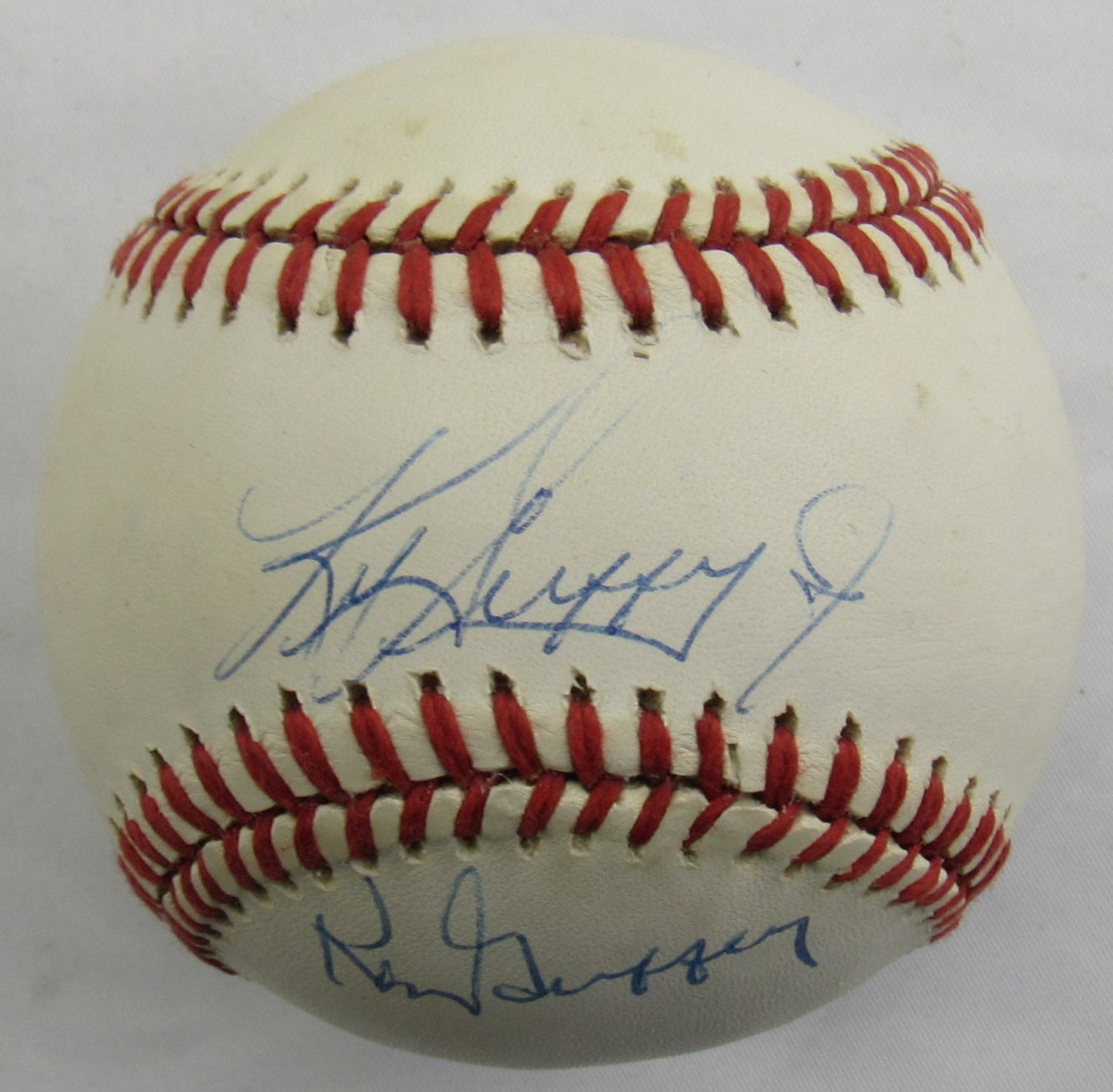 Ken Griffey Jr Ken Griffey Sr Signed Auto Autograph Rawlings Baseball JSA AX04837