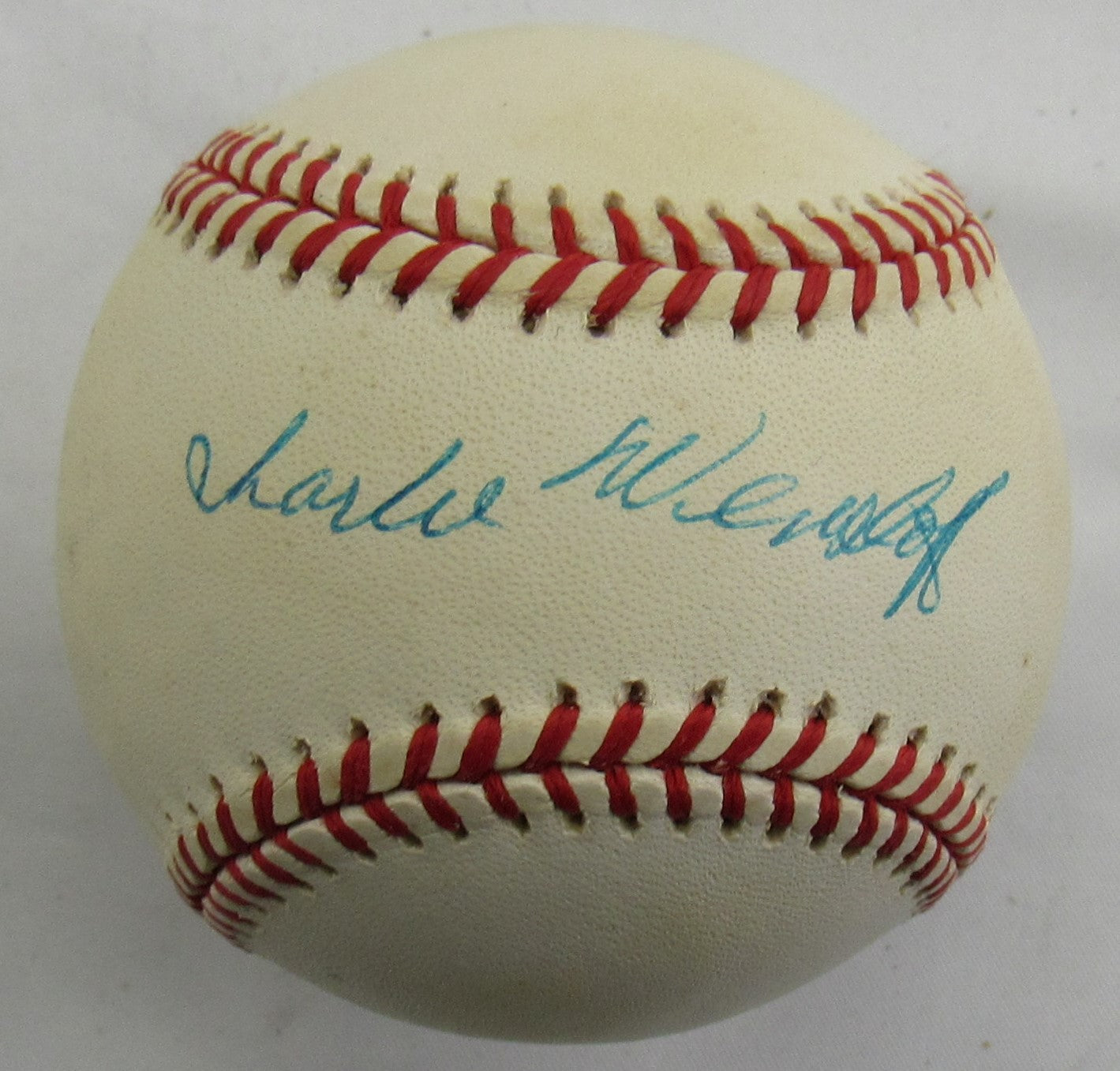 Charlie Wensloff Signed Auto Autograph Rawlings Baseball JSA AX04896