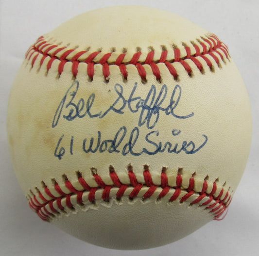 Bill Stafford Signed Auto Autograph Rawlings Baseball JSA AX04912