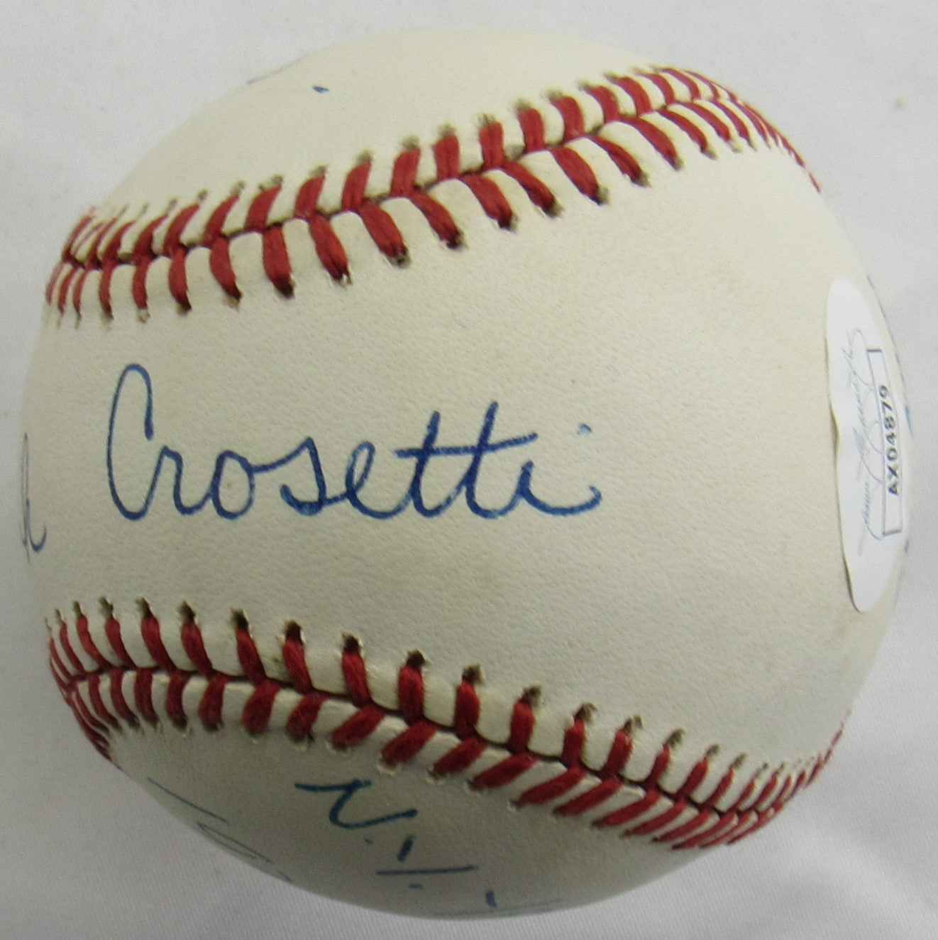 Frankie Crosetti Signed Auto Autograph Rawlings Baseball JSA AX04879